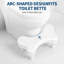 Ergonomic Squat Toilet Stool Footrest for Adults - Improves Bathroom Posture, Lightweight Easy-Clean, Fits Standard Toilets - White Legs