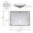 RENIST 14.96" White Ceramic Rectangular Undermount Bathroom Sink with Overflow