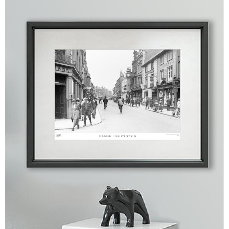 Bedford, High Street 1921 - Single Picture Frame Print, 45cm H X 60cm W x 2cm D