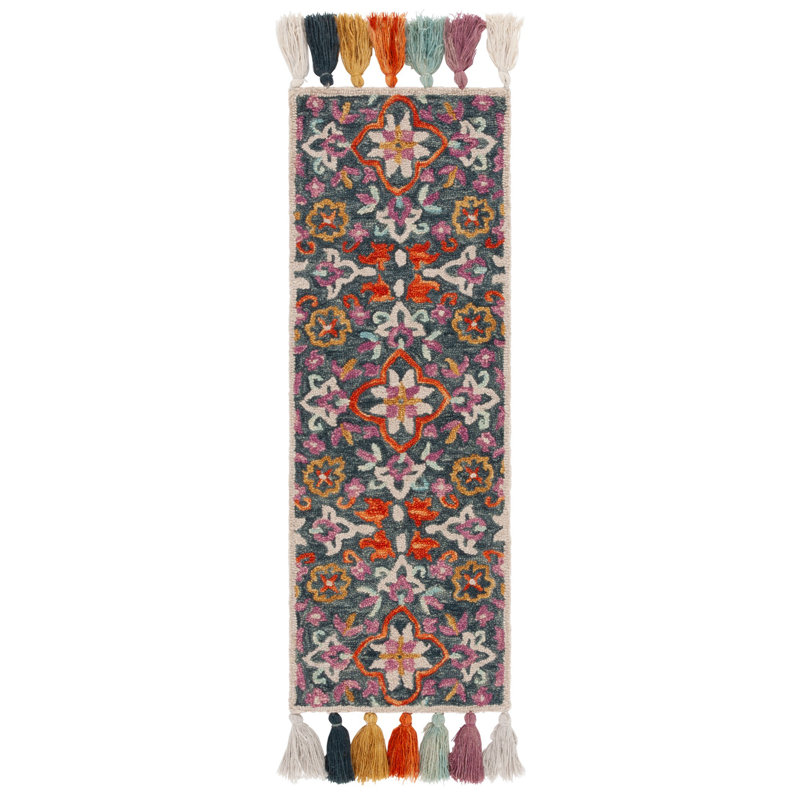 Tapis oriental en laine touffeté à la main Greenbriar, Rectangle 1 pi 8 po x 5 pi