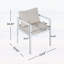 Ensemble de 2 chaises d'extérieur élégantes toutes saisons, structure en aluminium blanc avec coussins beiges, capacité de 300 lb-156427561-156427562