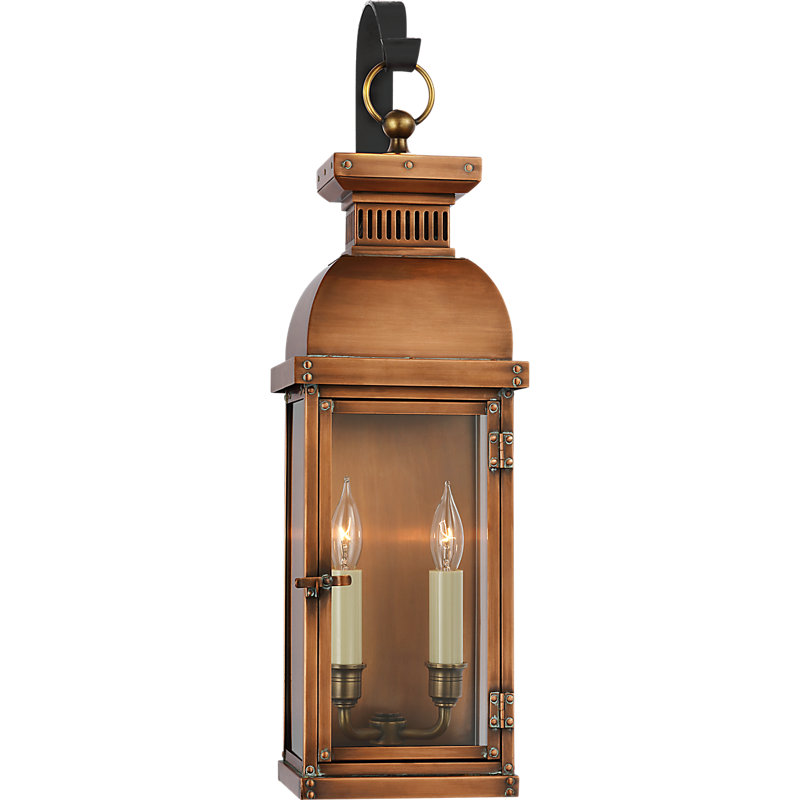Chapman & Myers Suffork Scroll Arm Lantern, 22.25" H x 6.75" W x 7.5" D