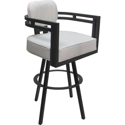 White Vinyl - Gray - 34" Seat