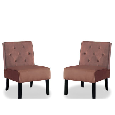 Chaise de salon en velours rose avec coussin décoratif incurvé 2 pièces, couleur pour espace