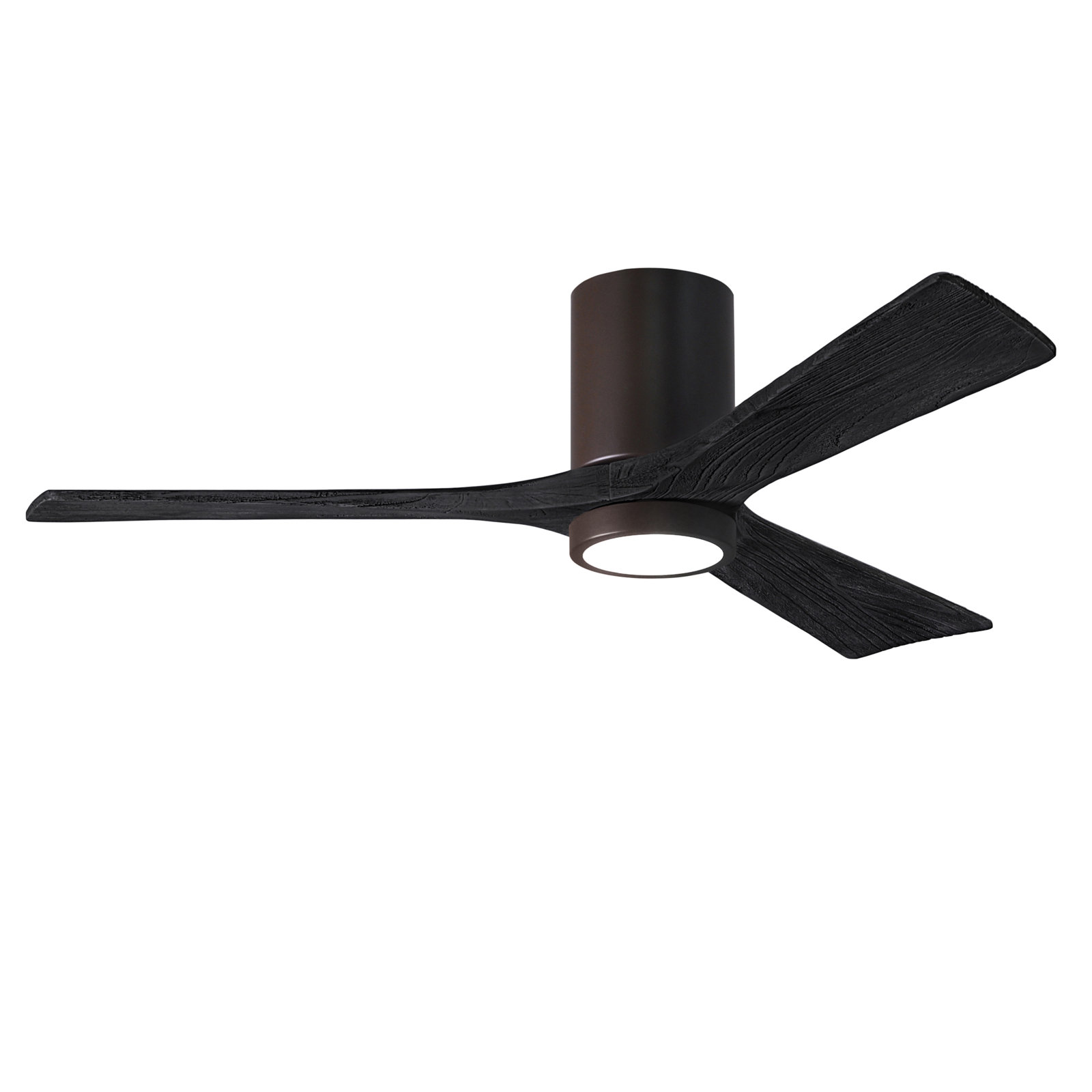 Olivier 3 Blade Ceiling Fan with LED Light Kit, Textured Bronze, Matte Black, 52"