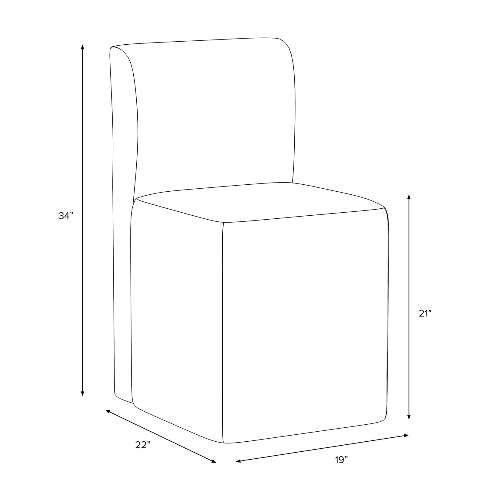 Mendy Dining Chair, Hans Cream Geometric