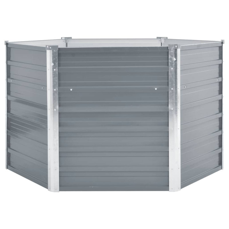 Jardinière en acier galvanisé, Gris, H 30,3 po x l 50,8 po x P 50,8 po