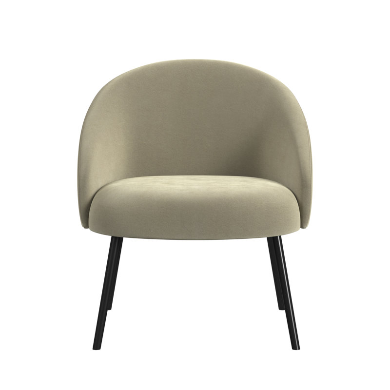 Esko Upholstered Accent Chair, Taupe Velvet