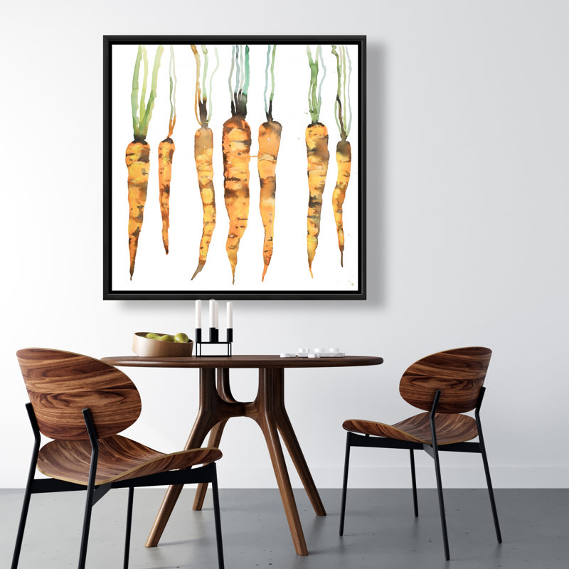 "Carottes fraîchement cueillies" sur toile