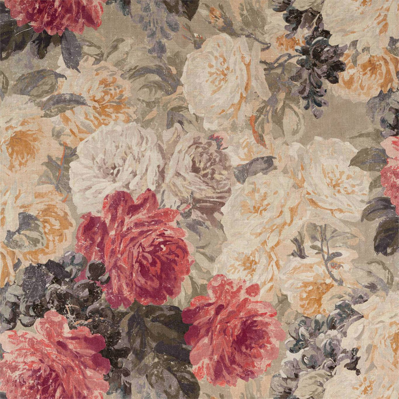 Rose Absolute Linen Fabric, Sunstone/Mercury