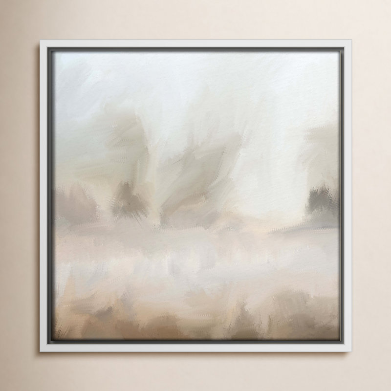 Bushwick Mirage - Toile à cadre flottant, L 13,5 po x H 13,5 po, Blanc