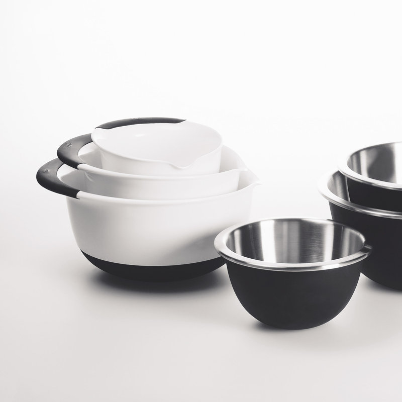 Good Grips 3-Piece Mixing Bowl Set, Black