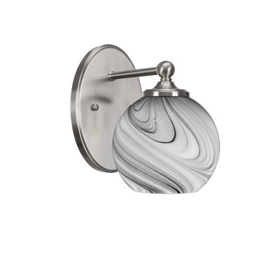 Applique murale Capri avec verre tourbillon onyx de 5,75 po