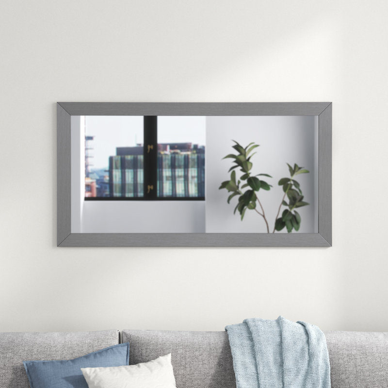 Miroir pleine longueur Arazeli, 32 po x 41 po, Noir satiné
