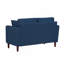Causeuse contemporaine en tissu bleu avec coussins rembourrés et moelleux capitonnés-131260690