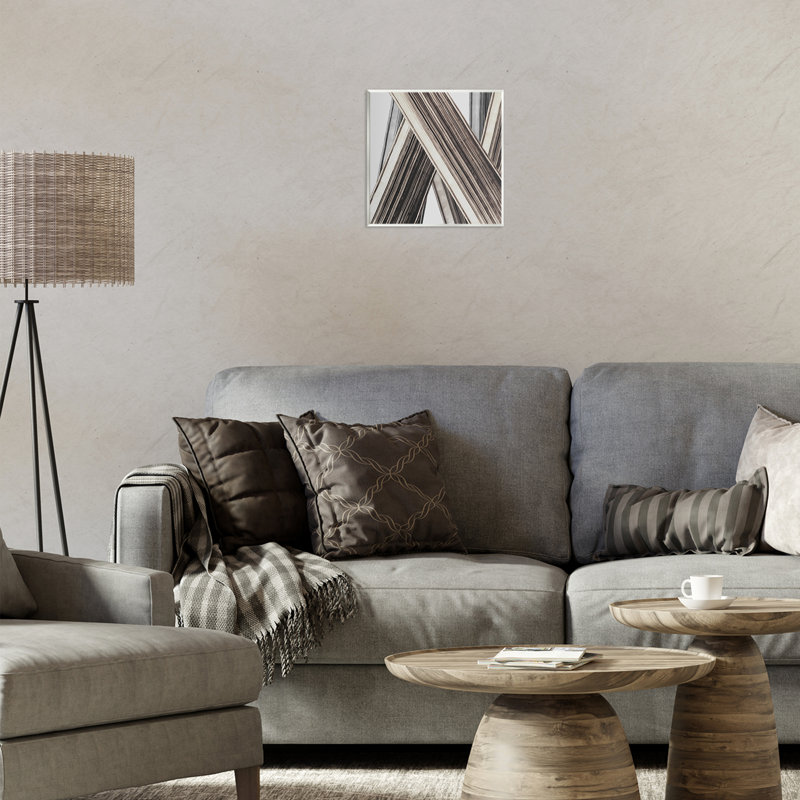 "Intersecting Lines", art mural sur bois par PI Studio
