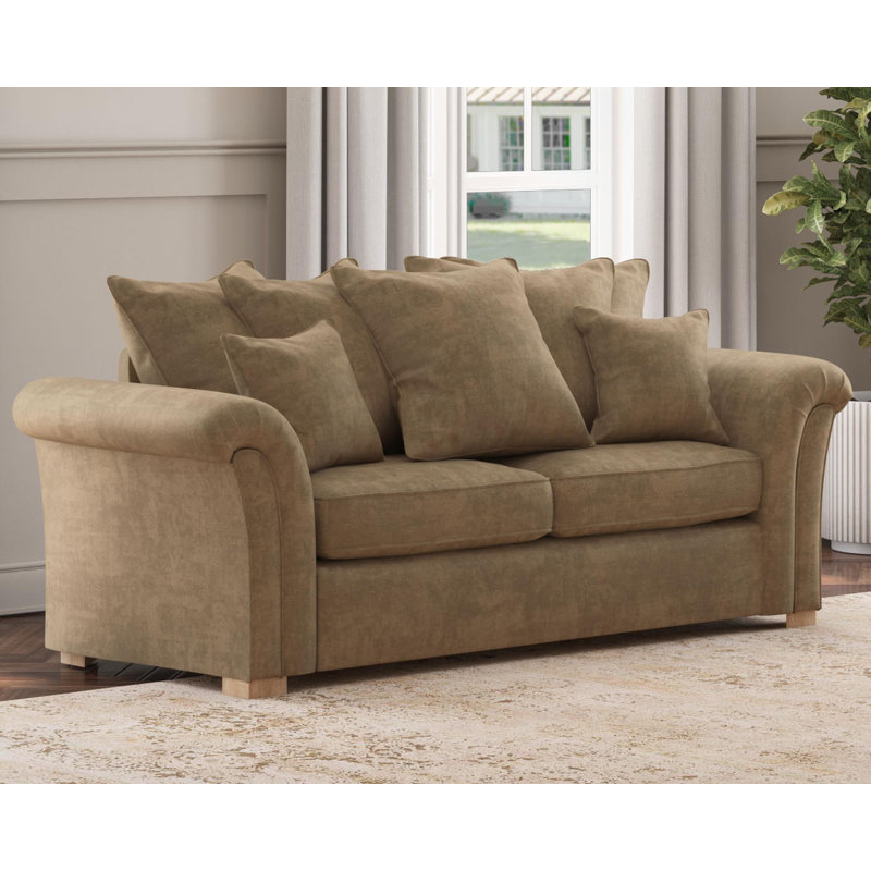Castleacre Three Seater, Scatter Back, Dark Mink