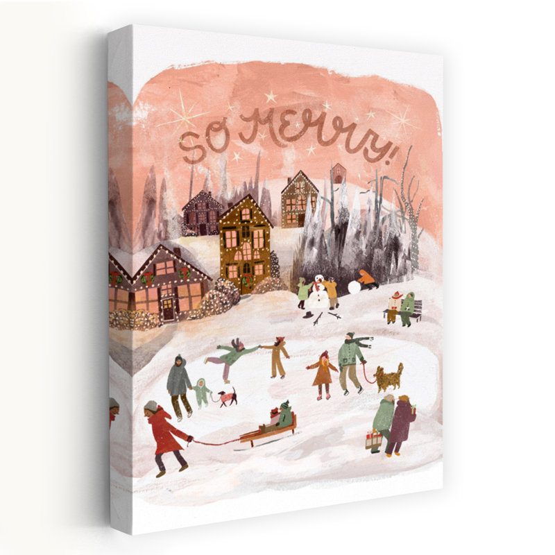 Contemporary Art Whimsical Contemporary Winter Wall Art 1 Piece Wrapped Canvas Wall Art, 121.92 cm H x 81.28 cm W