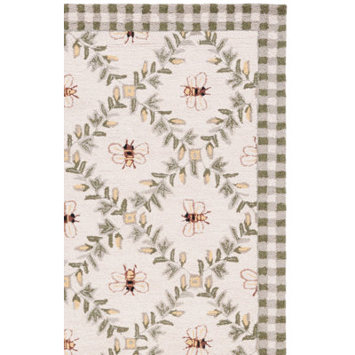 Elara Floral Handmade Wool Area Rug