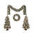 Pre-Lit Christmas Artificial Tree Set