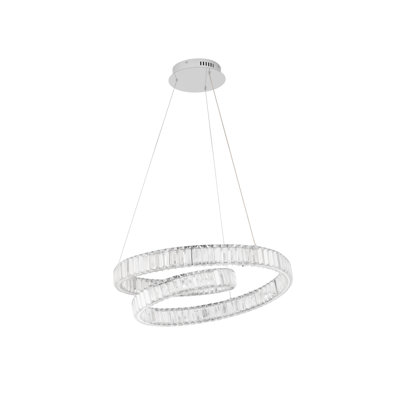 CONCETO 1 - Light Chrome LED Crystal Pendant