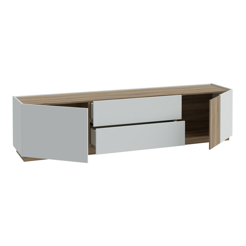 Savione TV Stand for TVs up to 85", Valencia Oak