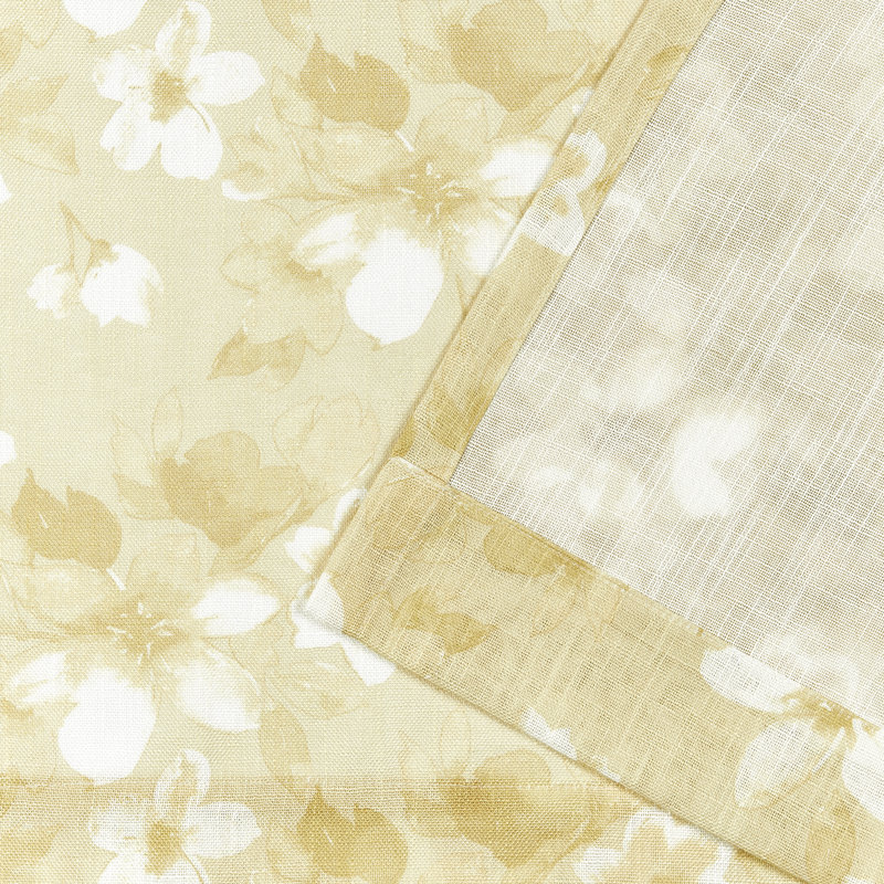 Honey Gold Light-Filtering Polyester Rod Pocket Curtain Panels