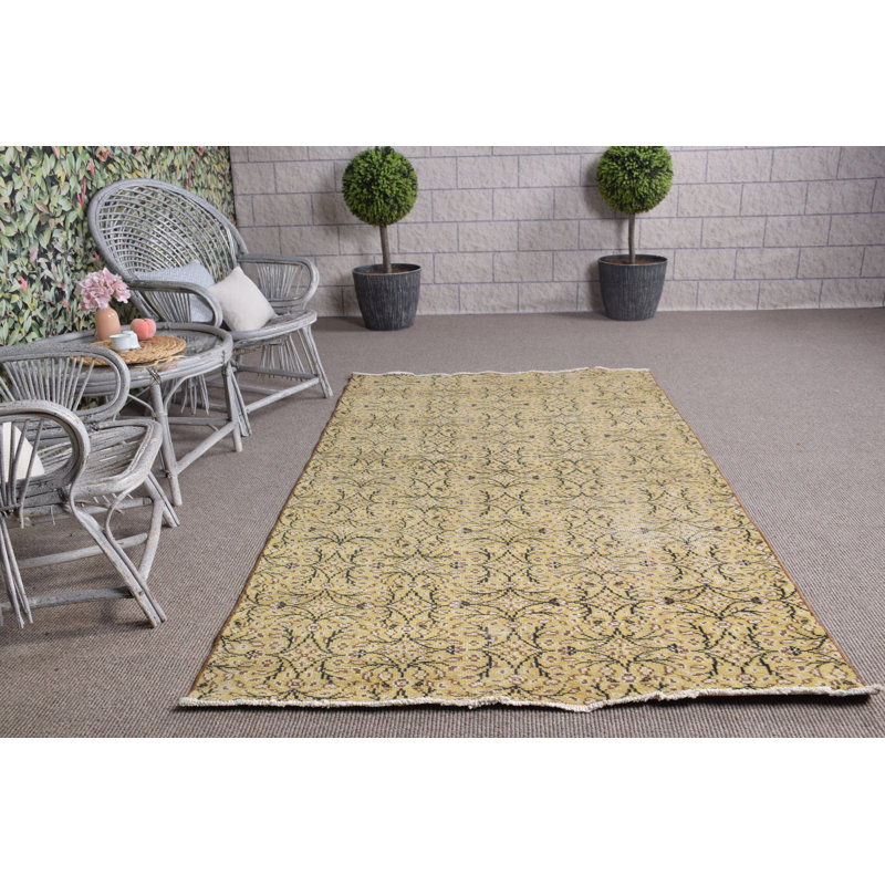 Tapis turc rétro Oushak rétro - idéal pour la cuisine et le plancher