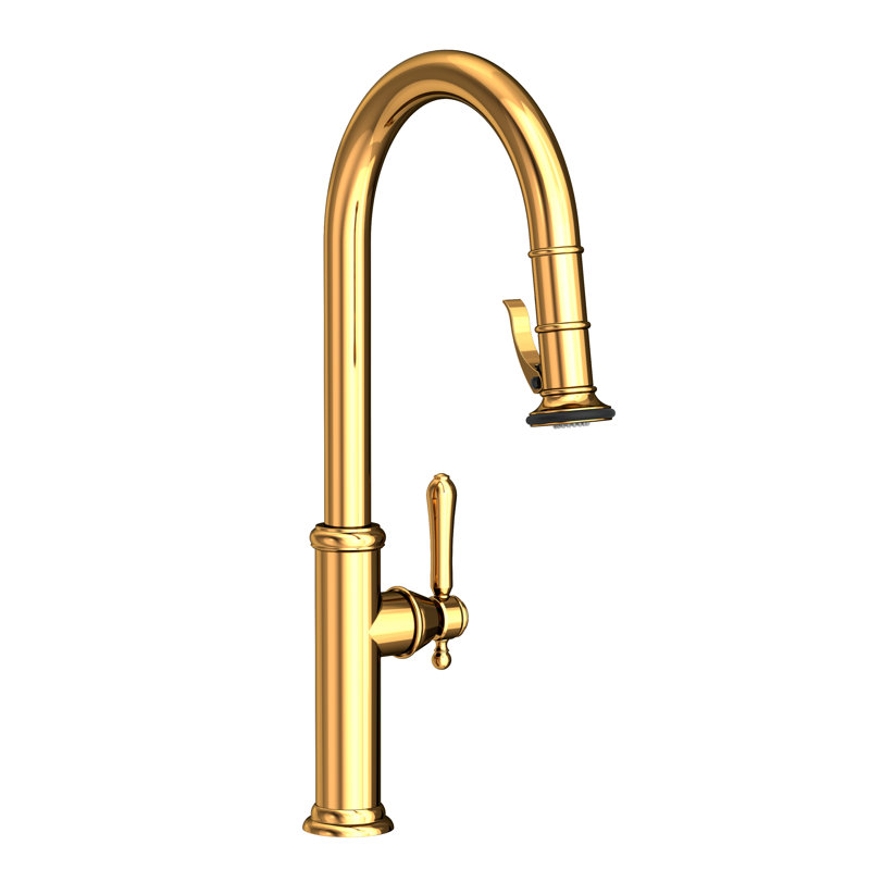 Pull-Down Kitchen Faucet - Trigger Spray, Polished Gold (PVD)