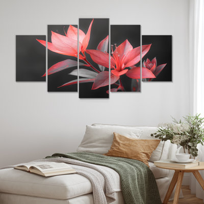 Palmea - ensemble d'art mural sur toile Hibiscus