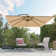 Jair 10X10 Ft Square Cantilever Curved Adjustable Umbrella with Base