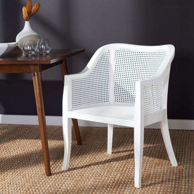 Chaise avec accoudoirs Raoul, Blanc
