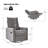 Keech 29.5" Swivel Rocker Manual Recliner with Washable Slipcovered-975469082