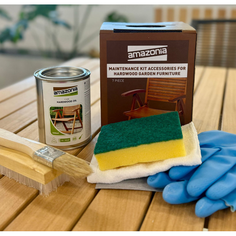 Ensemble repas d'extérieur en bois Amazonia FSC, 8