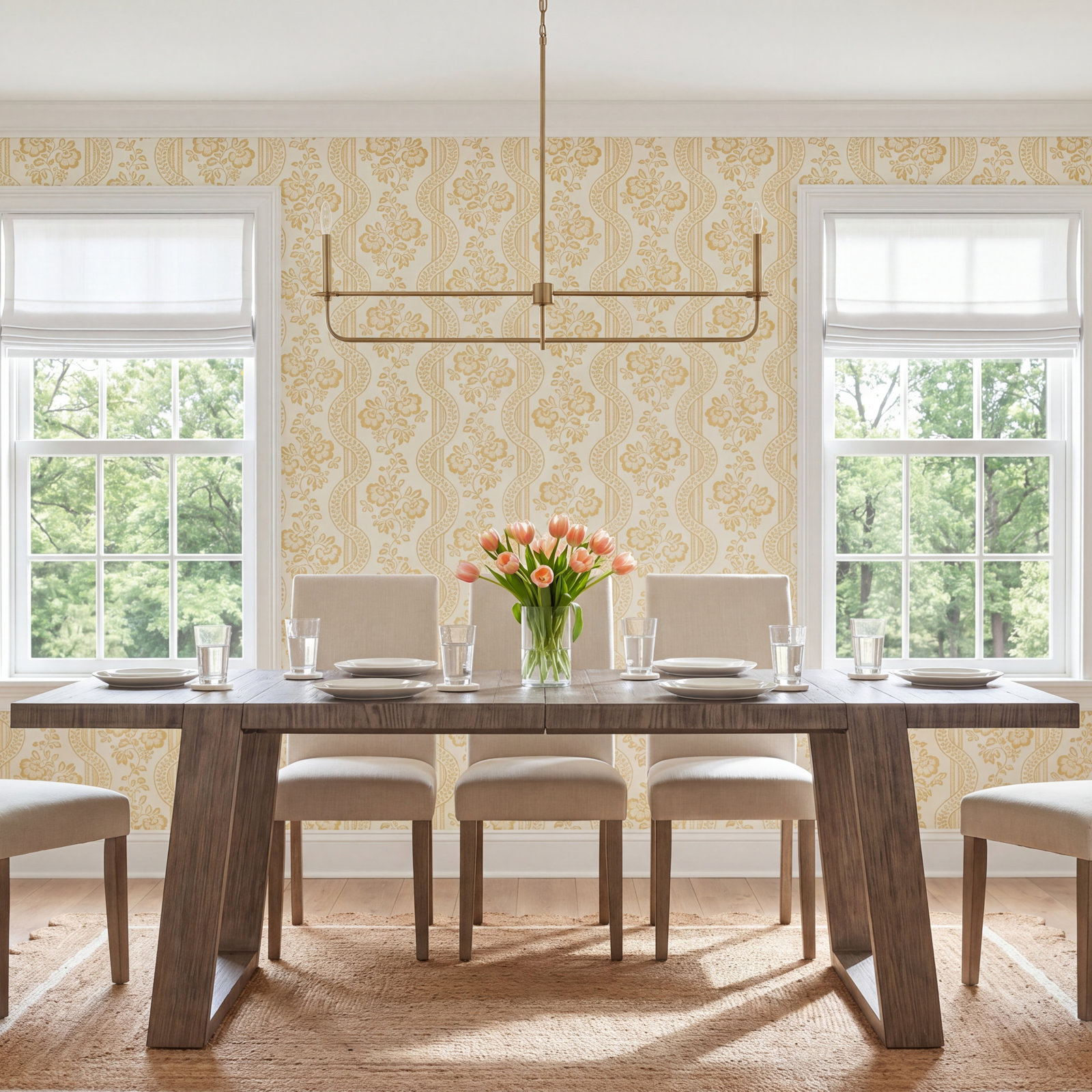 Baxley 90'' Extendable Dining Table, Brown