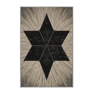 Tapis gris chic et luxueux lavable à la machine Arverne