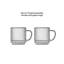 Tasses en verre cannelées empilables à double paroi avec poignée, 5,5 oz, ensemble de 2