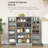 HOMCOM 72.5" Kitchen Pantry Storage Cabinet
