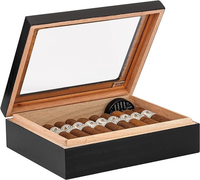 Kanili Cigar Humidor, Black