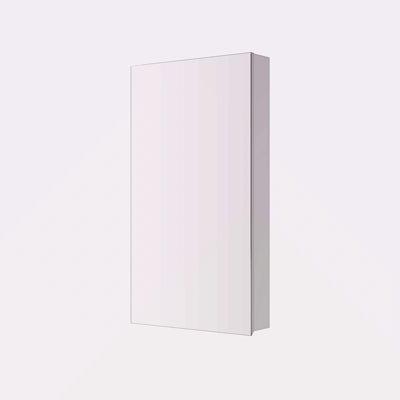 20'' W X 36'' H Surface Frameless Mirror Medicine Cabinet, Beveled Mirror Edges Bathroom Medicine Cabinet, Left Opening Door