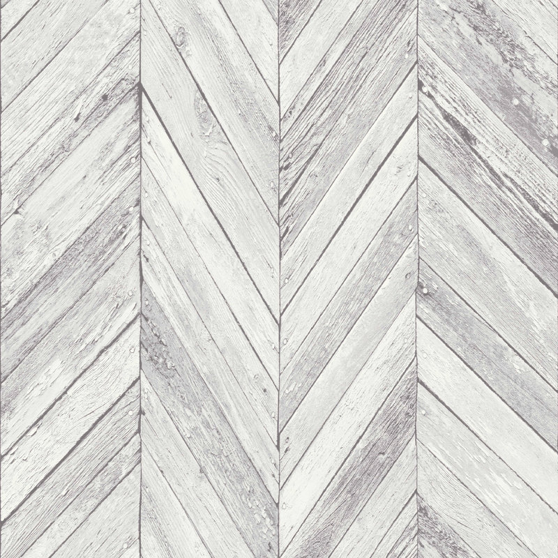 Dalessio 18' L x 20.5" W Peel and Stick Wallpaper Roll, Light Gray