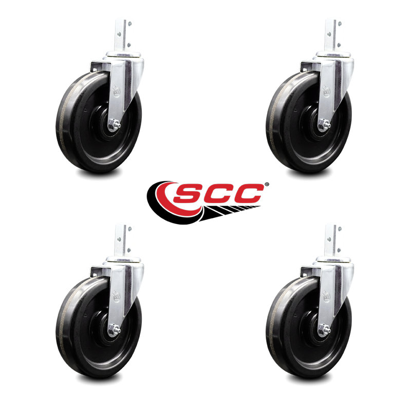 Swivel Square Stem Caster Set Service Caster