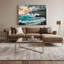 Art mural sur toile brun avec cités Maui Hawaii-1197613800