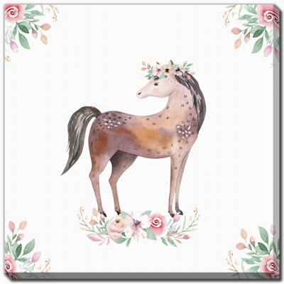 «Farm Buddies Horse», art mural sur toile