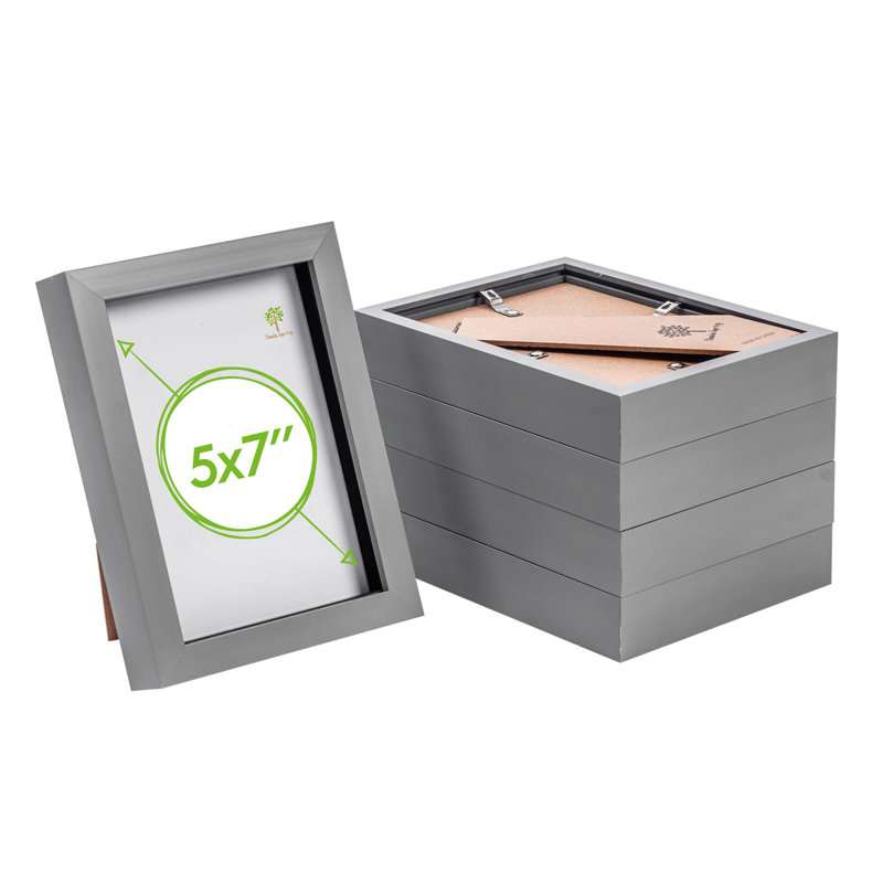 Nicola Spring - 3D Box Photo Frames, 20cm H x 15cm W x 3.5cm D, Grey