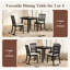 Ensemble repas 5 pièces pour 4 | Table pliante et chaises rembourrées-315186408