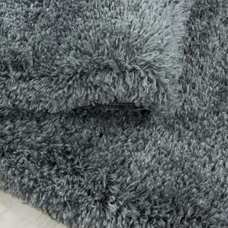 Beate Solid Colour Shag Area Rug, Rectangle 240 x 340cm