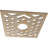 20"OD x 5 1/8"ID x 3/8"T Chevron Wood Fretwork Pierced Ceiling Medallion, Cherry-63412031-63412045