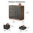 31.4"W 3-Drawer File Cabinet With Door, Adjustable Shelf And Anti-Tip Kit Included For Home Office