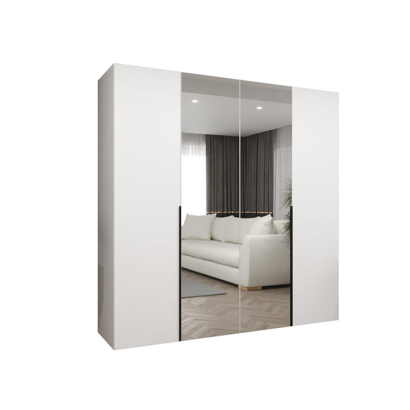 Bogins 4 Door Manufactured Wood Wardrobe, White